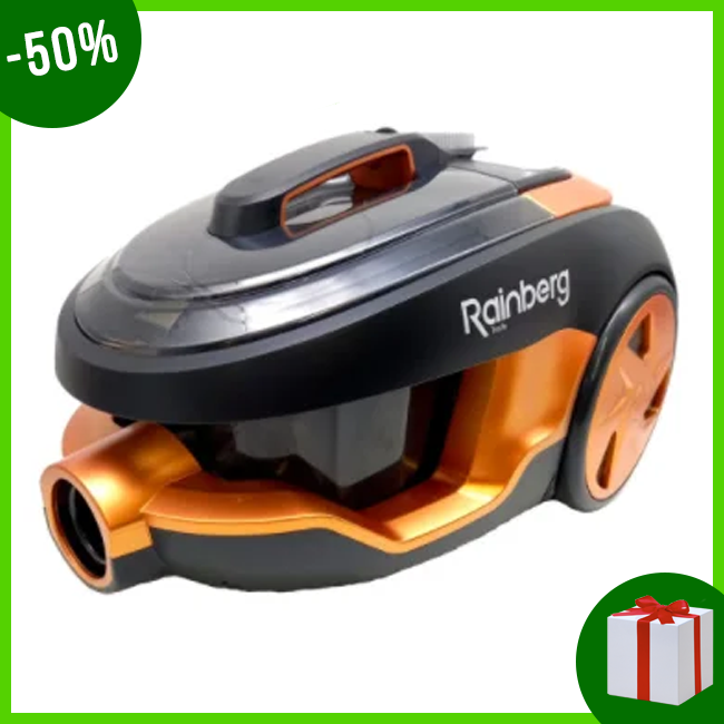 

Пылесос с контейнером без мешка колбовый для сухой уборки Rainberg, Мощный бытовой безмешковой пылесос