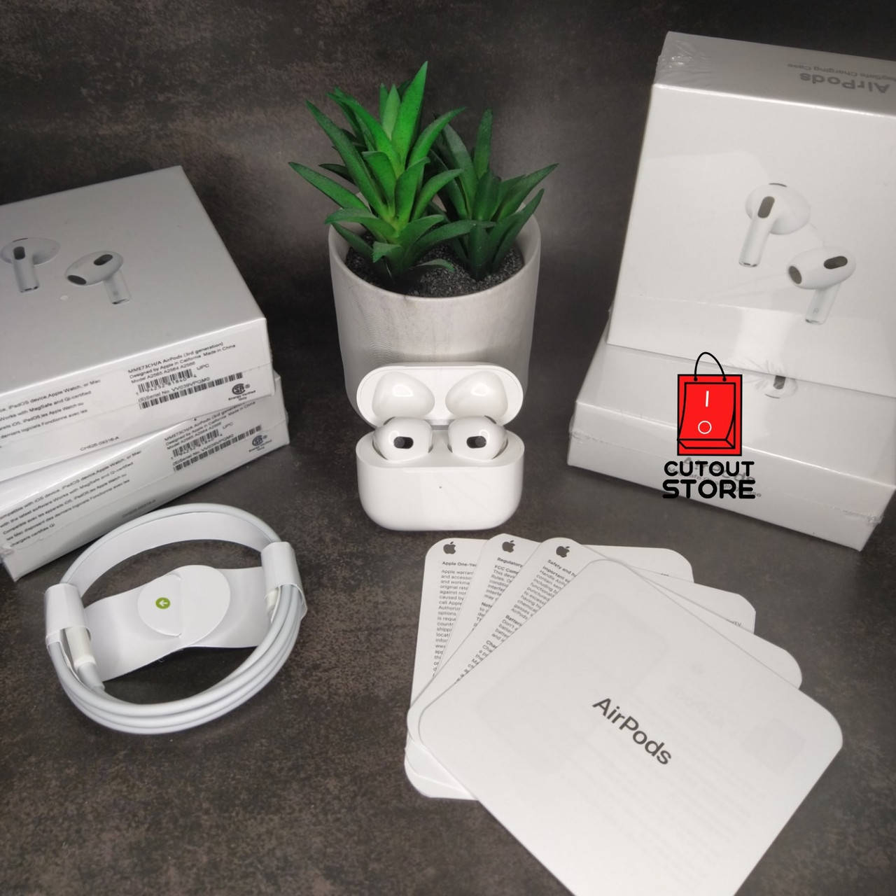

AirPods 3. Lux Version. 1:1. Беспроводные наушники., Белый