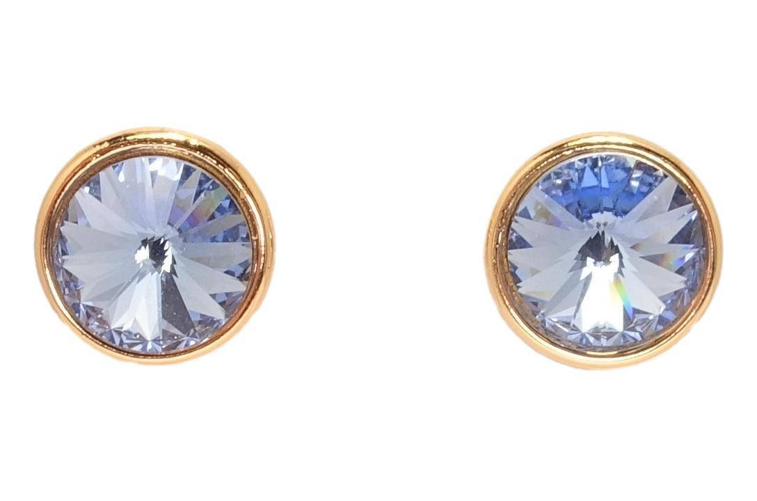 

Серьги Xuping Позолота 18K с кристаллами Swarovski гвоздики "Светло-синий конусный кристалл в глухой оправе"