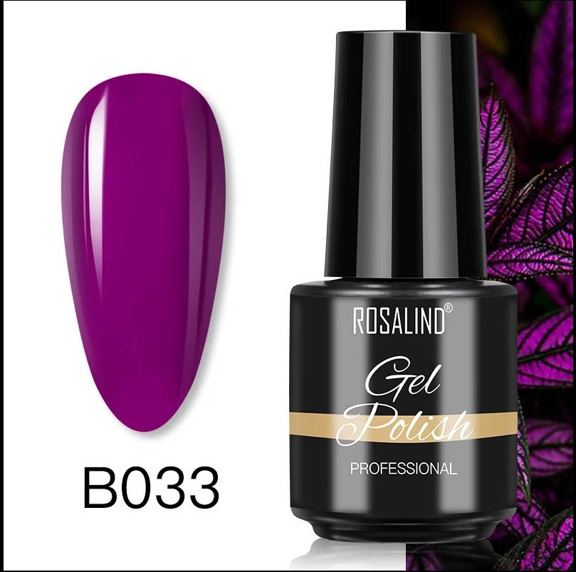 

Гель лак для ногтей, маникюра, педикюра Rosalind Розалинд 7мл. Фиолетовый 33