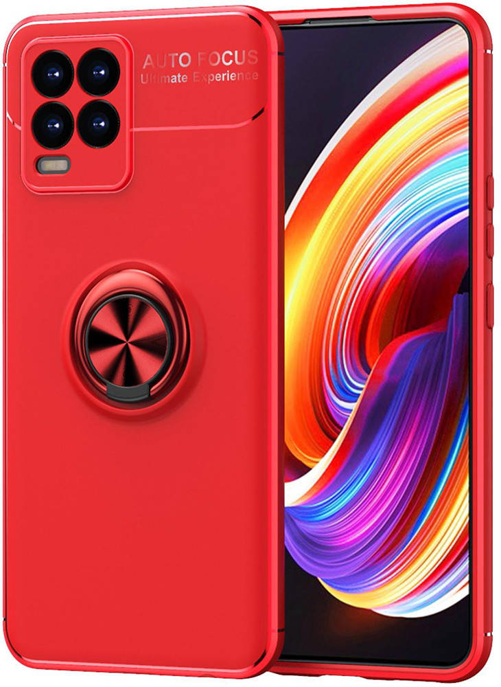 

Чехол с кольцом Realme 8 Autofocus Красный