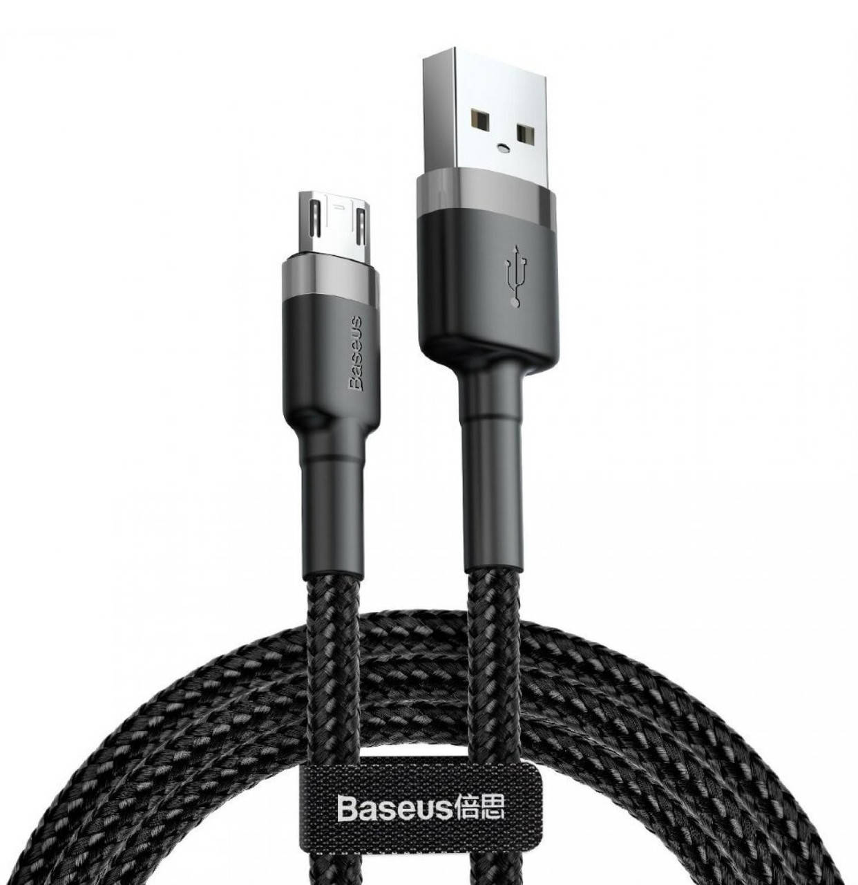 

Кабель для зарядки телефона/ смартфона Baseus USB - Micro USB 2.4 А 0.5 м Серый/Черный (CAMKLF-AG1)