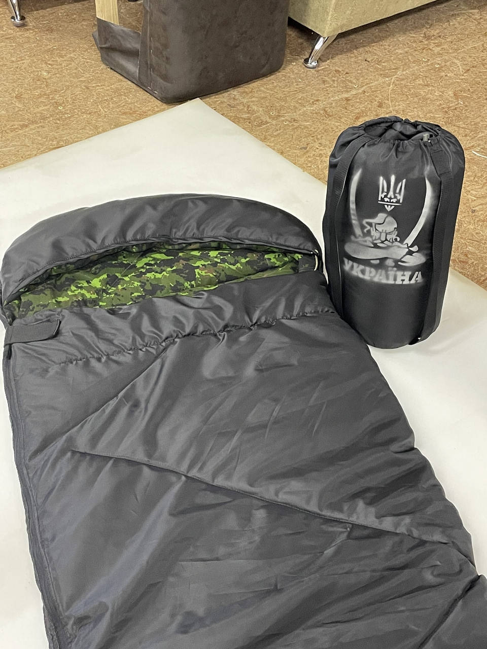 

Спальний мішок -10 чорний + подушка, Черный