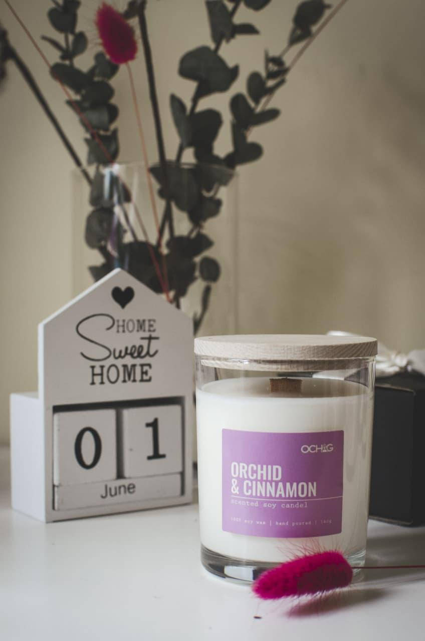 

Аромасвеча из соевого воска ORCHID & CINNAMON