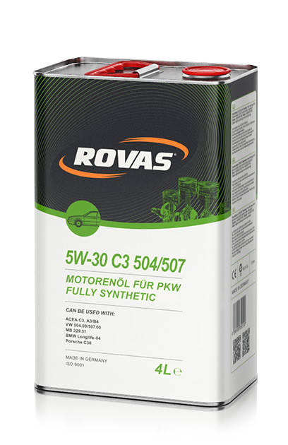 

Масло моторное 5W30 Rovas 5W30 C3 504/507 4 л RV5W30C35045074