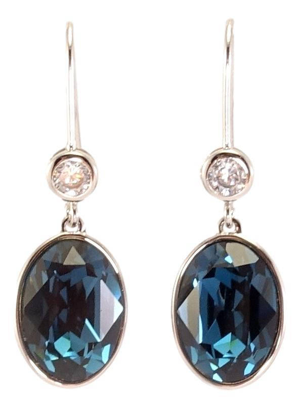 

Серьги Xuping Родий с кр-ми Swarovski подвески французский замок "Кристалл Montana"