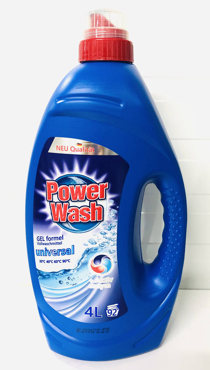 

Универсальный гель для стирки Power Wash концентрат 4л (92 стирки)