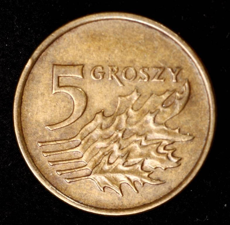

Монета Польши 5 грош 1999 г.