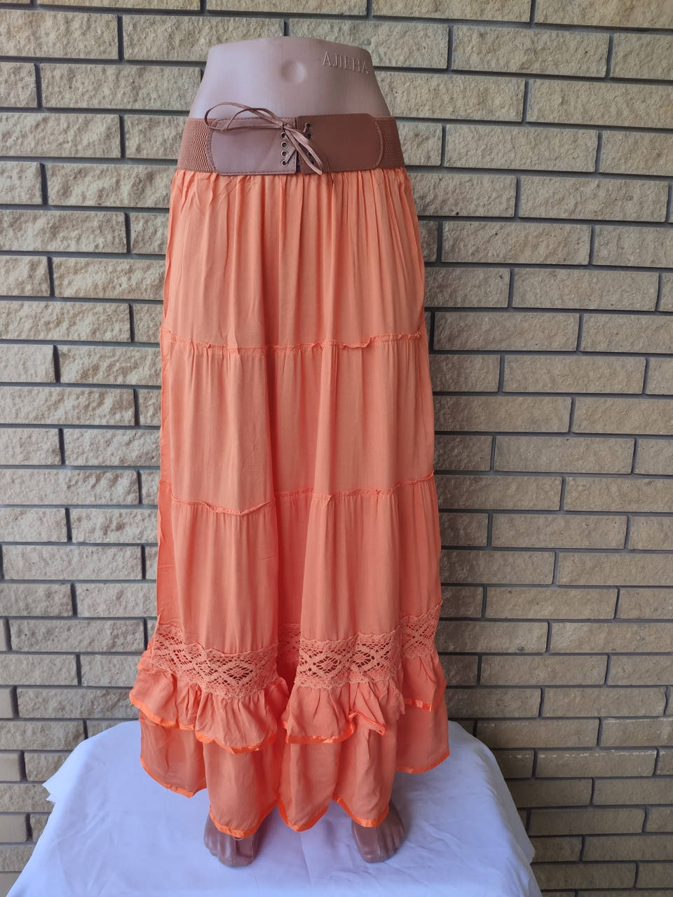 

Юбка летняя в пол штапельная AISHA, Оранжевый