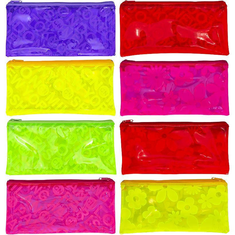 

Пенал-косметичка силиконовая Color Цветы, Буквы 22х10,5см арт.23560-2, Разные цвета