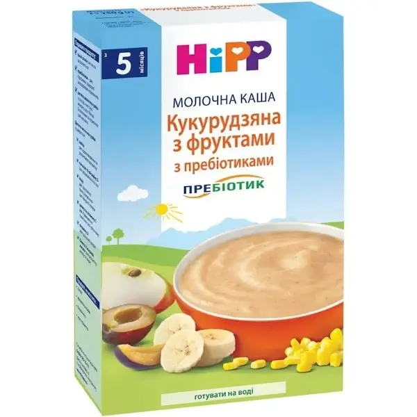 

Молочная органическая каша HiPP ( Хипп) 250 г Кукурудзяна з фруктами