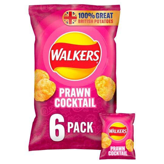 

Чипсы Walkers Prawn Cocktail Креветочный коктейль 6s 150g