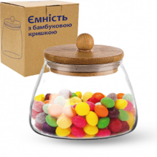 

Банка для сыпучих стеклянная 540мл Бамбук(дерев.кр.) S&T