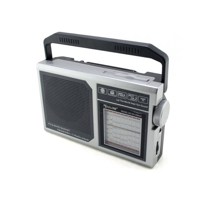 

Радиоприемник многодиапазонный сетевой GOLON RX-888AC, FM/AM/SW(1-7), 220V, 2хD (3V)