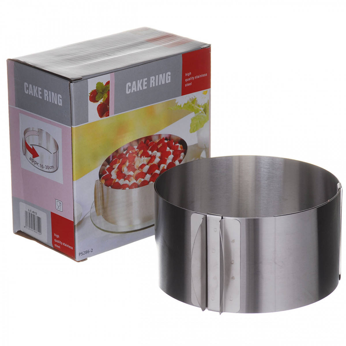 

Раздвижное кольцо для торта (форма для выпечки) Cake Ring 16-32 см Высота 14 см