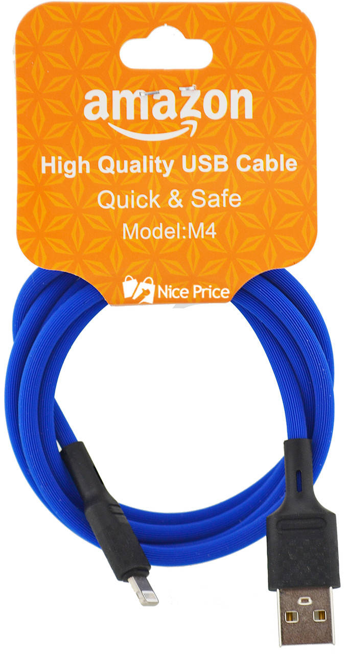 

USB кабель для iPhone Lightning (кабель для зарядки айфона) 1 метр Amazon M4 (Микс цветов) (90447)