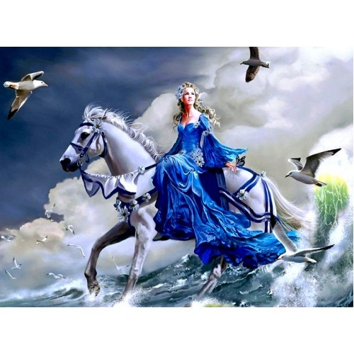 

Красавица всадница Алмазная вышивка на подрамнике 40х50