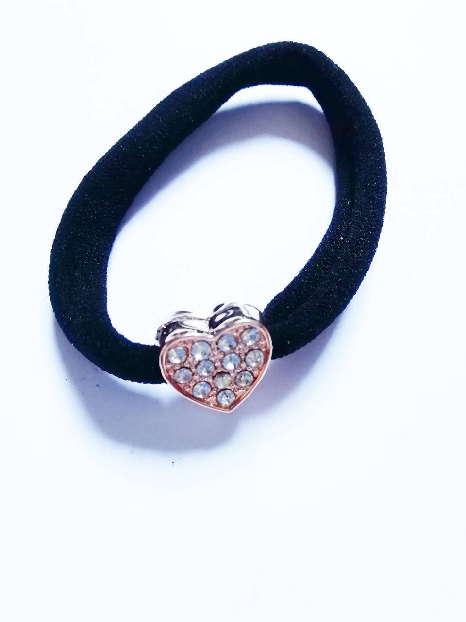 

Резинка для волос чёрная, с украшением XP63 5,5 см, Черный