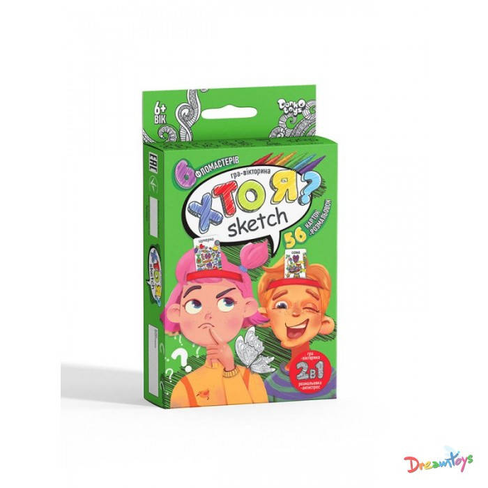 

Развлекательная и развивающая настольная игра "Кто Я Scetch" укр (32шт)