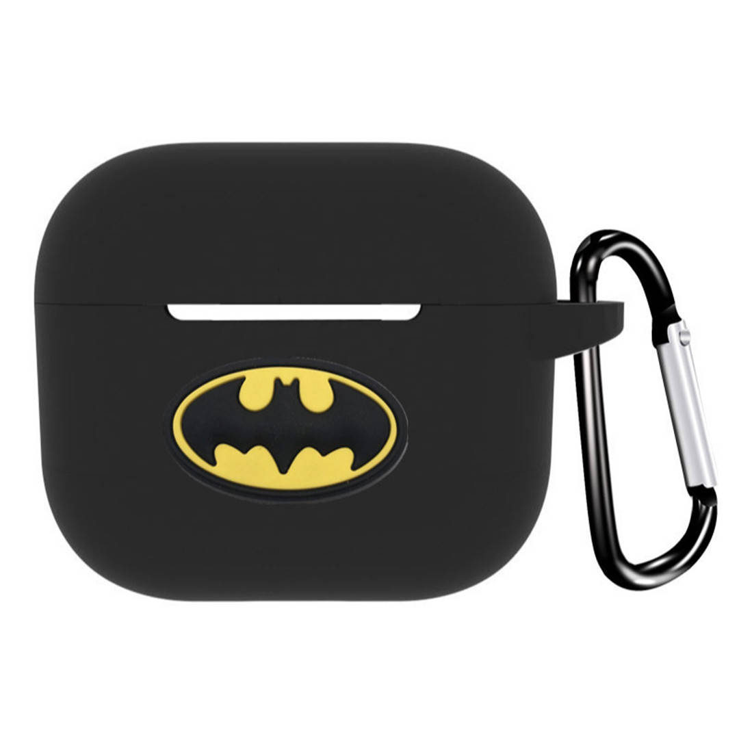 

Силиконовый чехол для Apple Airpods 3 | чехол + карабин | черный batman