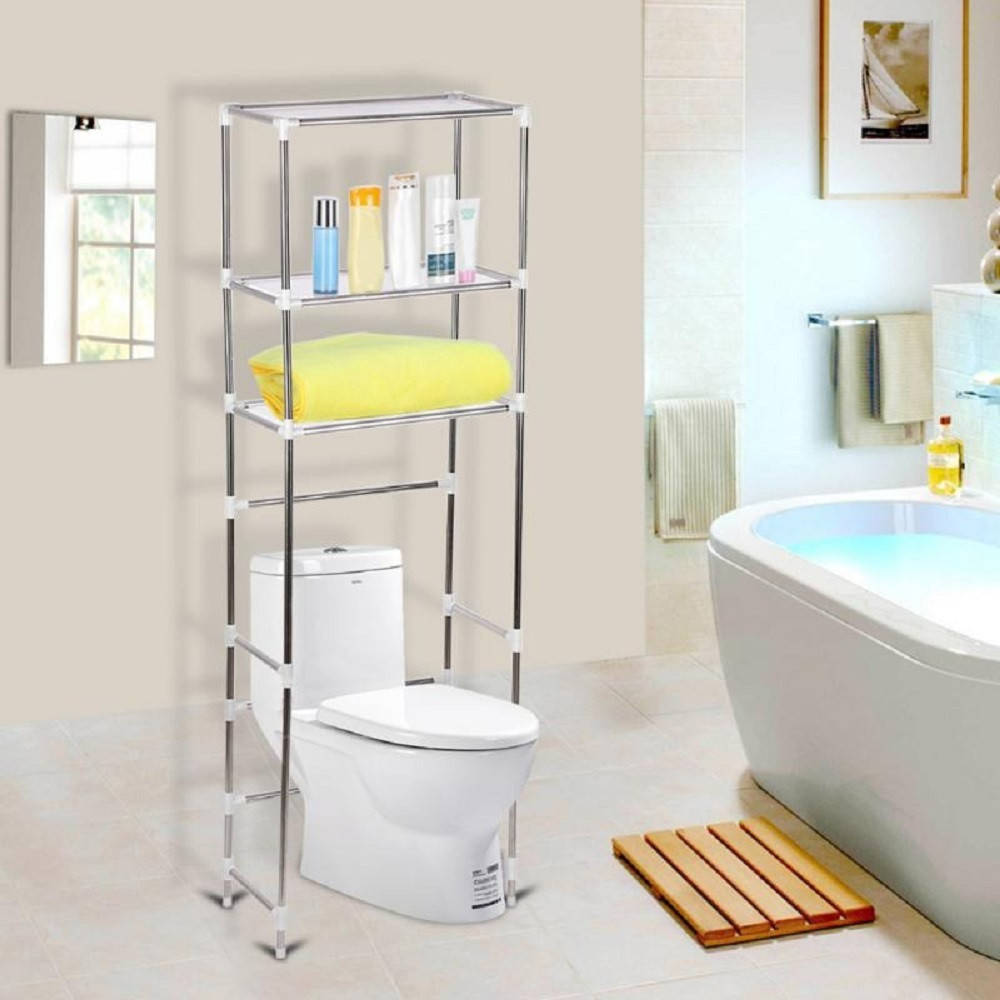 

Напольная полка на унитазом new storage rack 25x55x150 / Туалетная стойка над унитазом