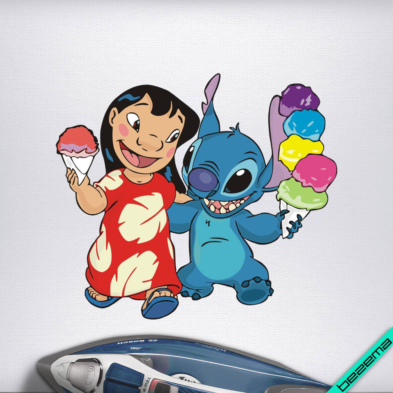 

Термопринты на босоножки Лило и Стич с мороженком [Свой размер и материалы в ассортименте] Средний, 12