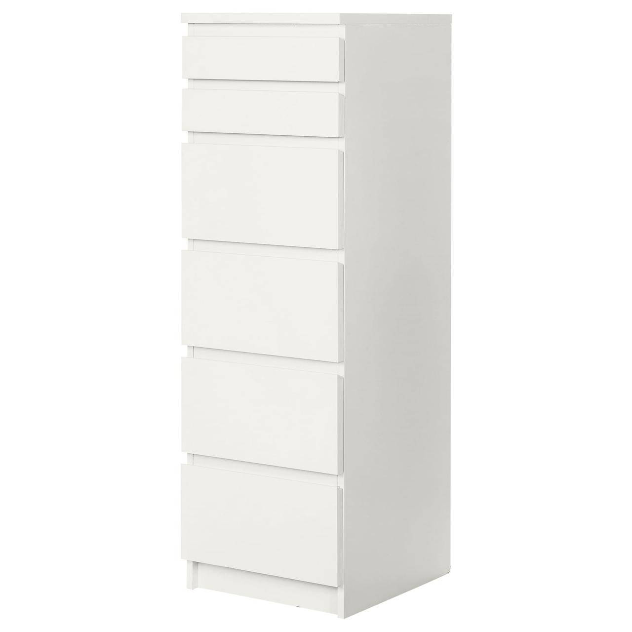 

IKEA MALM (704.035.93)MALM Комод с 6 ящиками, белый, зеркальный, 40x123 см