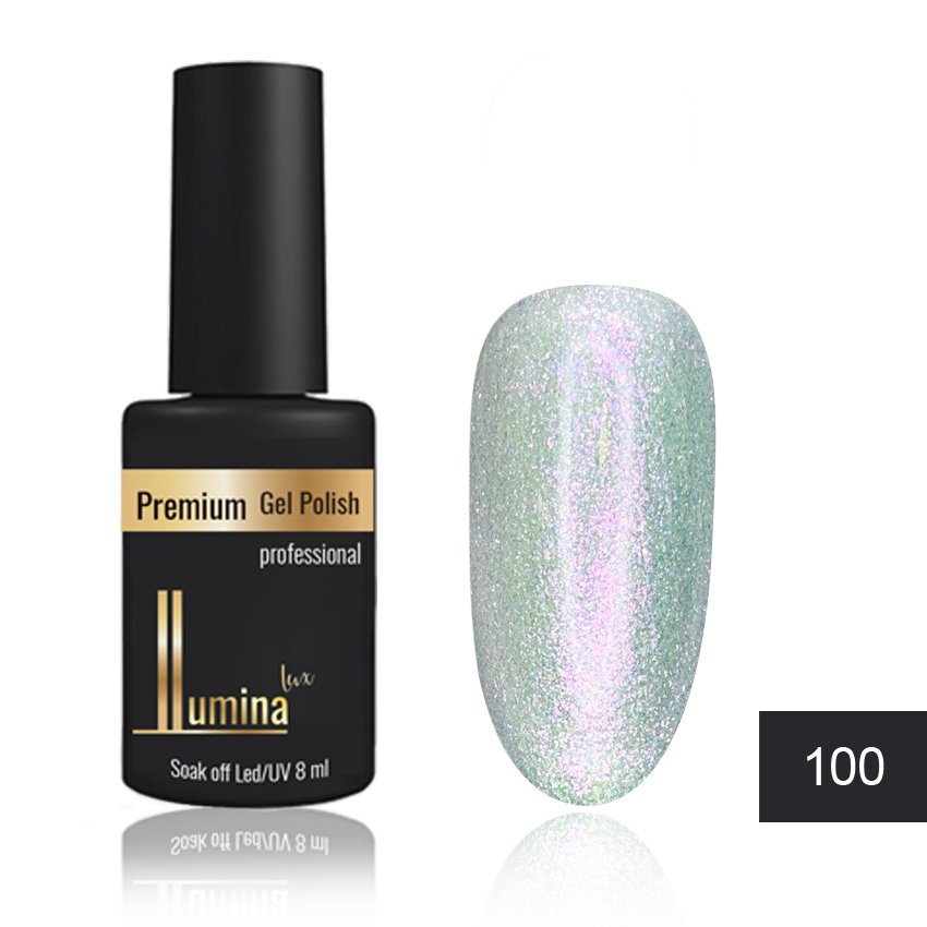 

Lumina Lux №100, полупрозрачный цвет, с сиренево-фиолетовым шиммером