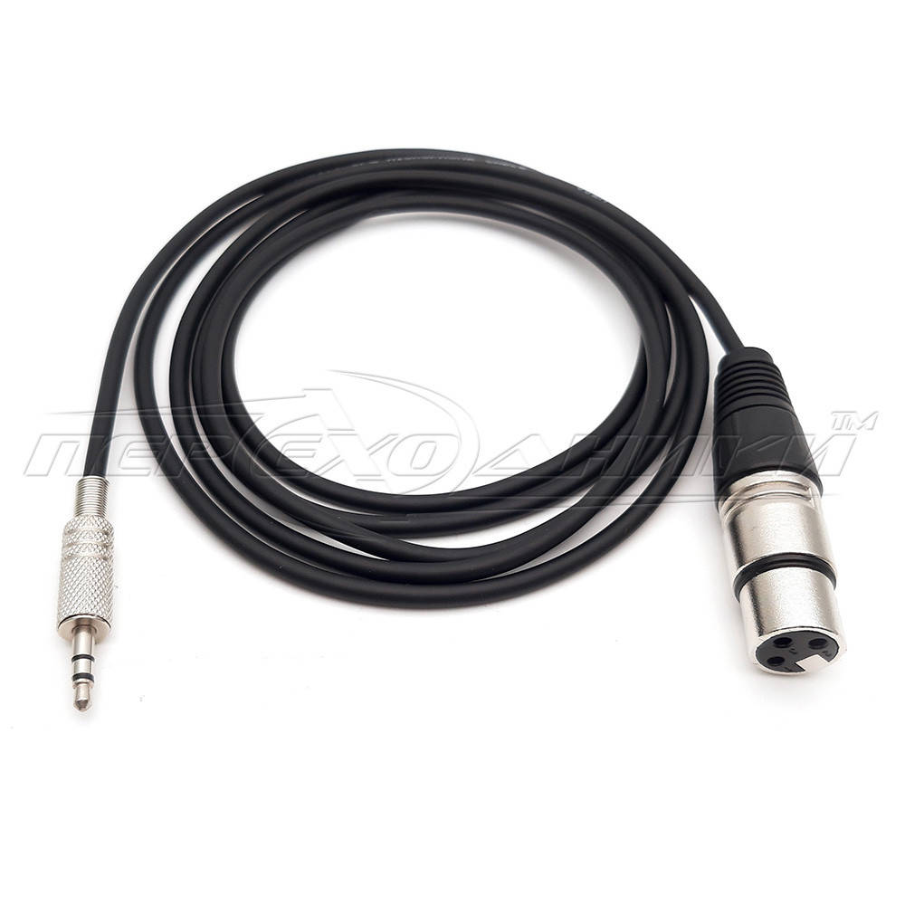 

Кабель 3.5 стерео на разъем XLR 3 Pin в экране (мама) 1.0, Черный