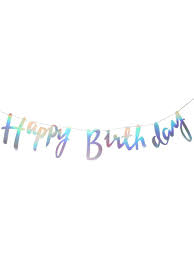

Гирлянда бумажная Happy birthday прописью, перелив