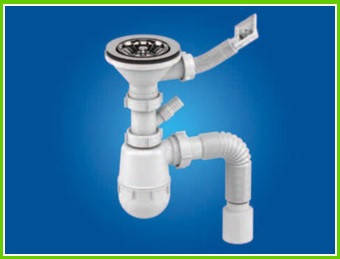 

Сифон Кухня-Еліт 40*40*50 корпус 85мм труба переливу/контейнер д/мусора К1150, Белый