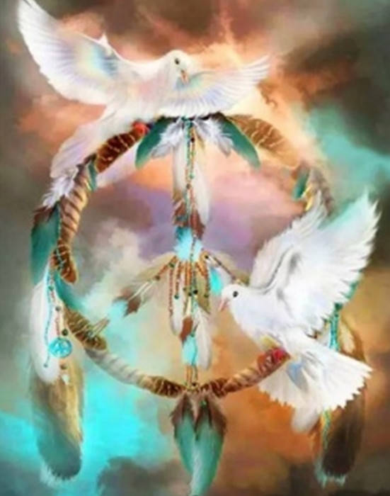 

Алмазная вышивка. Картина на подрамнике "Голубки" , размер 40х50