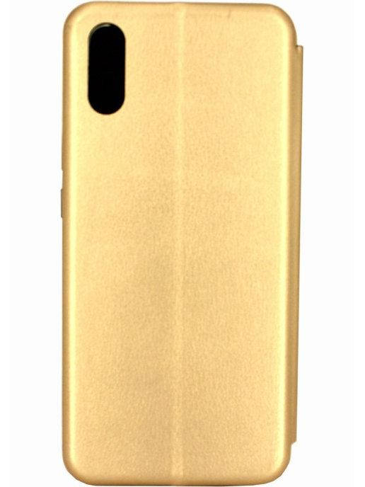 

Чехол-книжка Xiaomi Redmi 9A Золотистый цвет \ чехол-книга redmi 9a магнитная есть отдел для карты