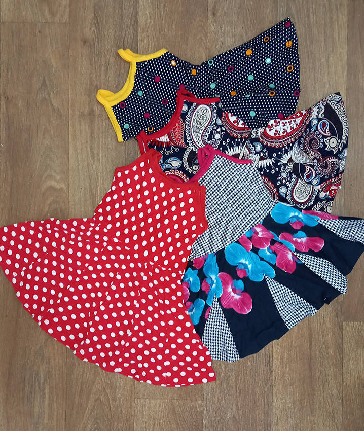 

Сарафан для девочки на брительках "Клин", детская одежда от производителя, кулир