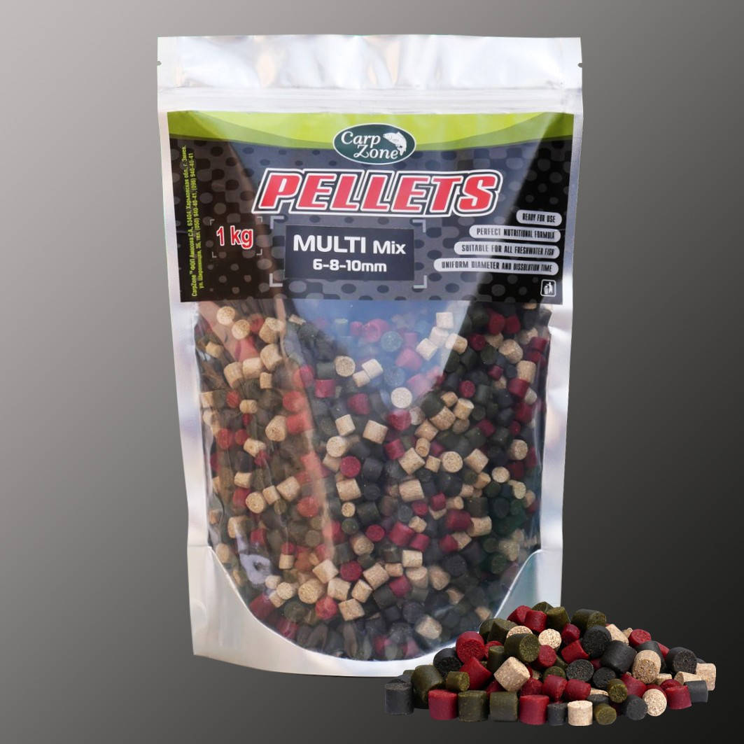 

Пеллетс прикормочный Pellets Multi Mix (6-8-10mm) 1kg