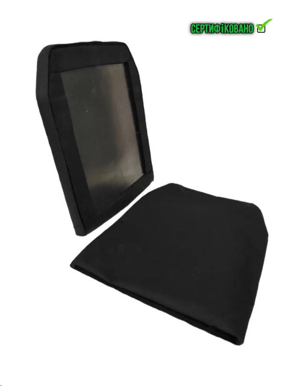 

Бронеплита 7мм 4 класс 250х300 с демпфером, бронепластина с чехлом