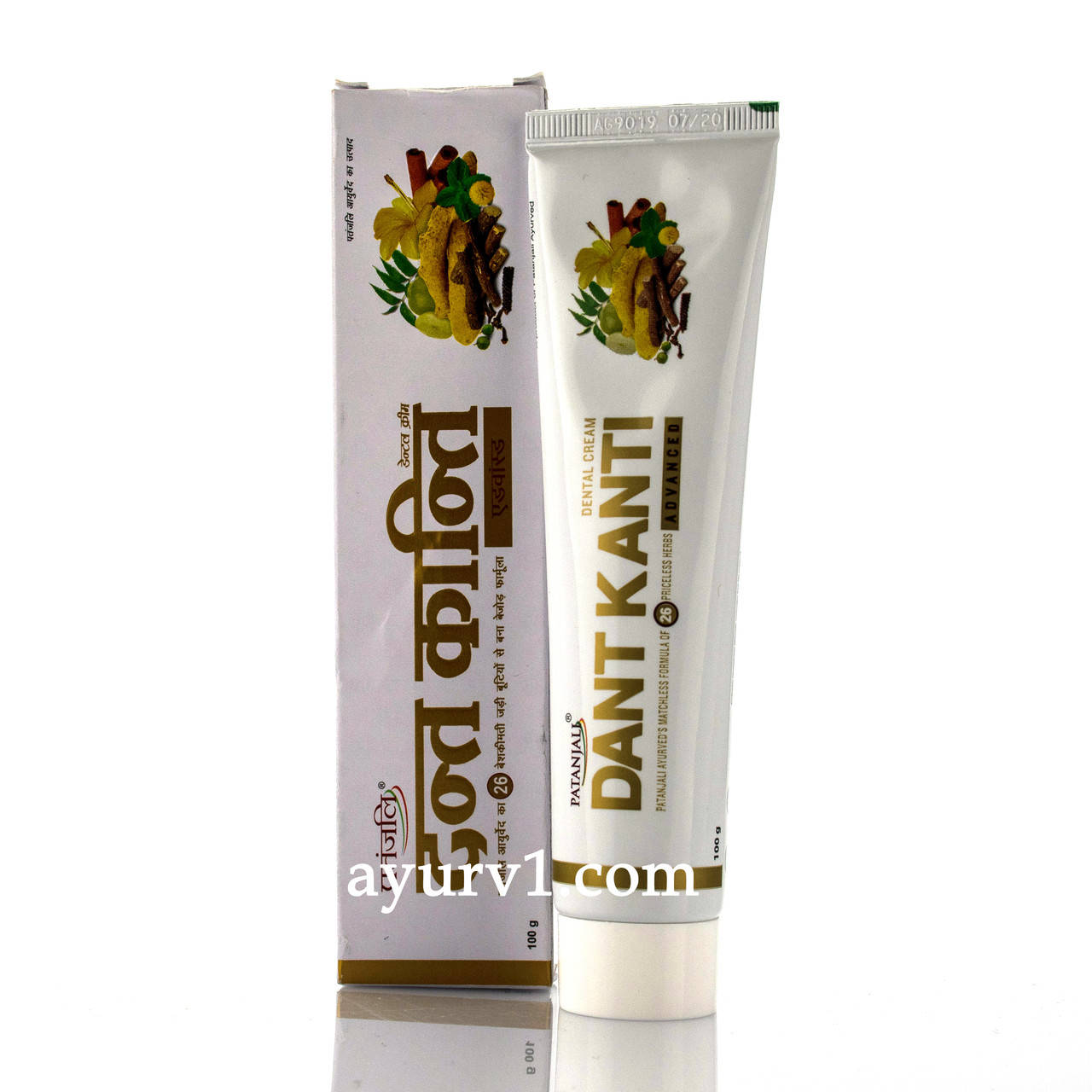 

Зубная паста, Дант Канти- 26 трав, Патанджали / Dant Kanti, Patanjali / 100 g