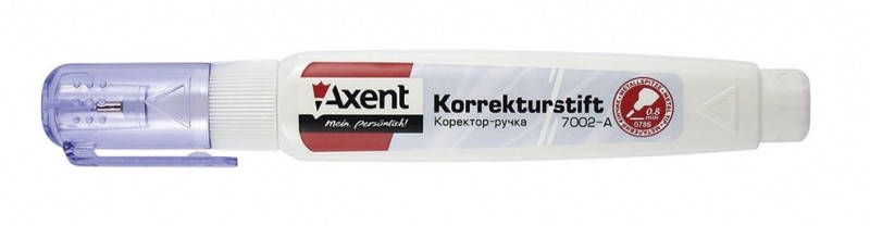 

Коректор ручка 8мл.7002 Axent метал.накінечник