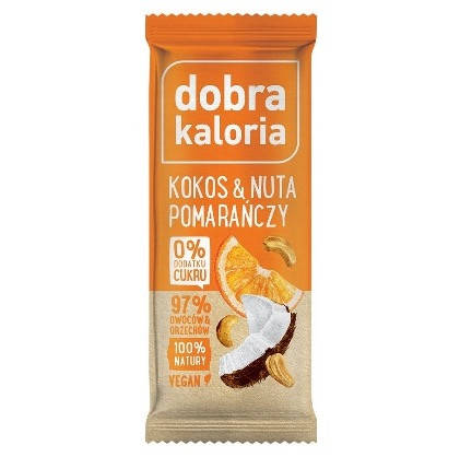 

Фруктовий батончик - кокос і апельсин Dobra Kaloria, 35г