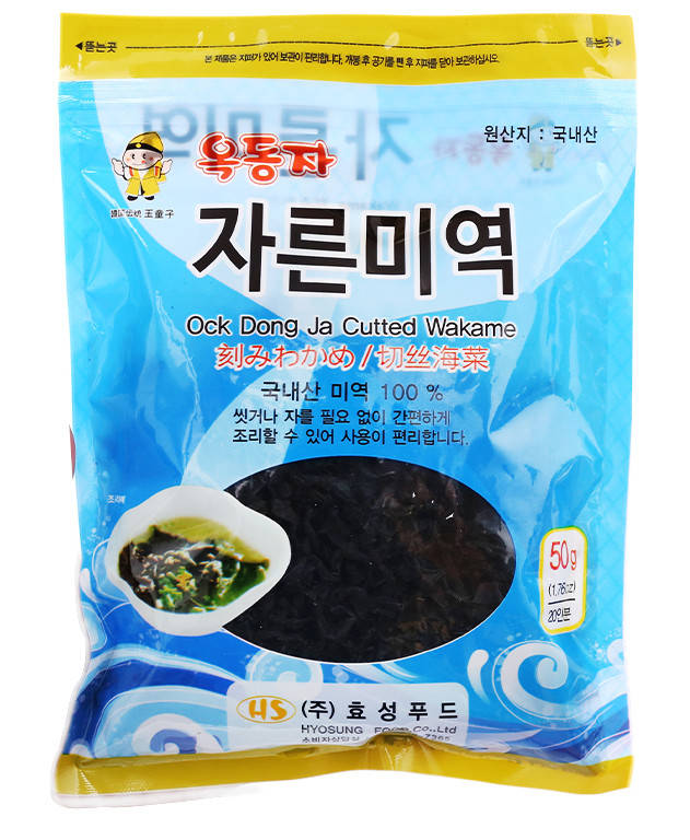 

Резаные водоросли вакаме Ock Dong Ja, 50 г, Hyosung Food Co , Южная Корея
