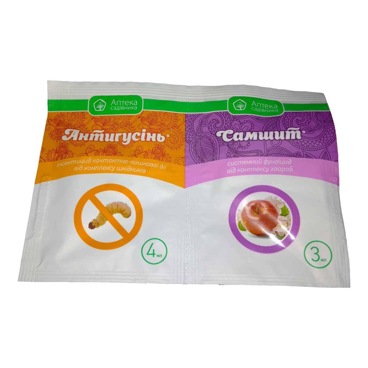 

Препарат Антигусень 4мл + Самшит 3 мл ТМ Укравит инсектицид+фунгицид