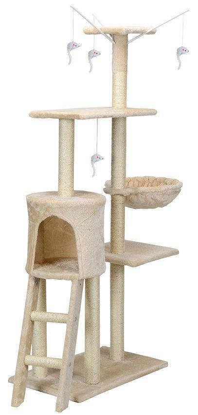 

Когтеточка для кошек домик игровой комплекс дряпка лежанка для кота AVKO Amy Бежевая 41610