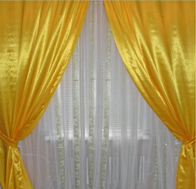 

Однотонная ткань атлас.(1,45*2,5м.) Цвет желтый