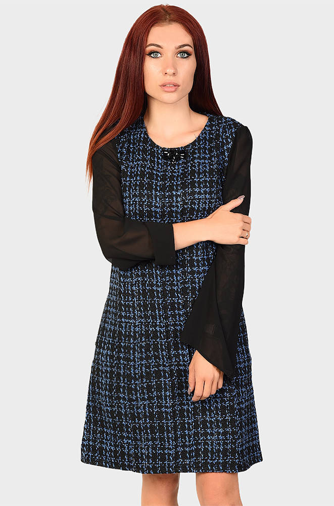 

Платье женское 2877 синяя клетка 109249M