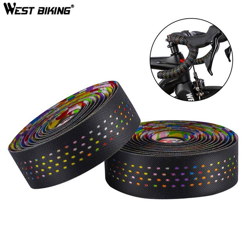 

Обмотка West Biking на руль велосипеда антискользящая радуга
