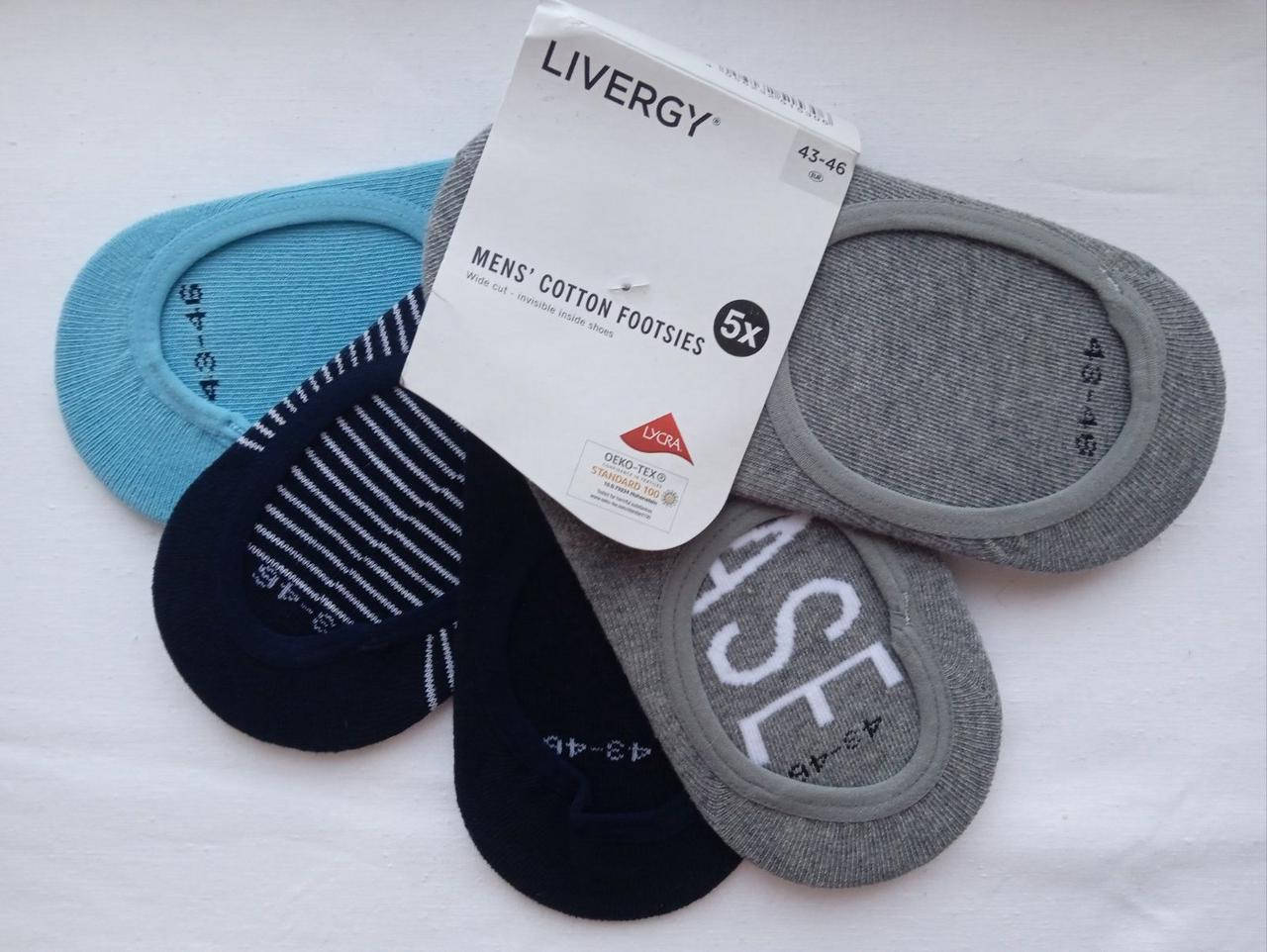

Носки следы мужские livergy р.39-42, 43-46 в наборе 5 пар 43-46