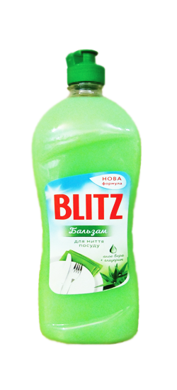 

Бальзам д\м посуду "BLITZ" Алоє 0,5л, пет пляшка, 12шт.\ящ.