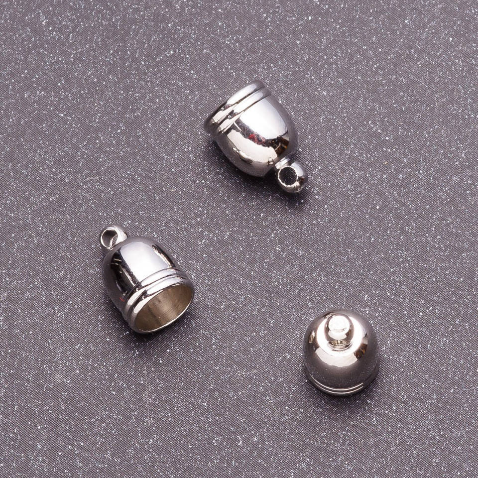 

Фурнитура наконечник L-12мм d1-8мм d2-6мм d3мм цвет серебро фас.14(+-)шт