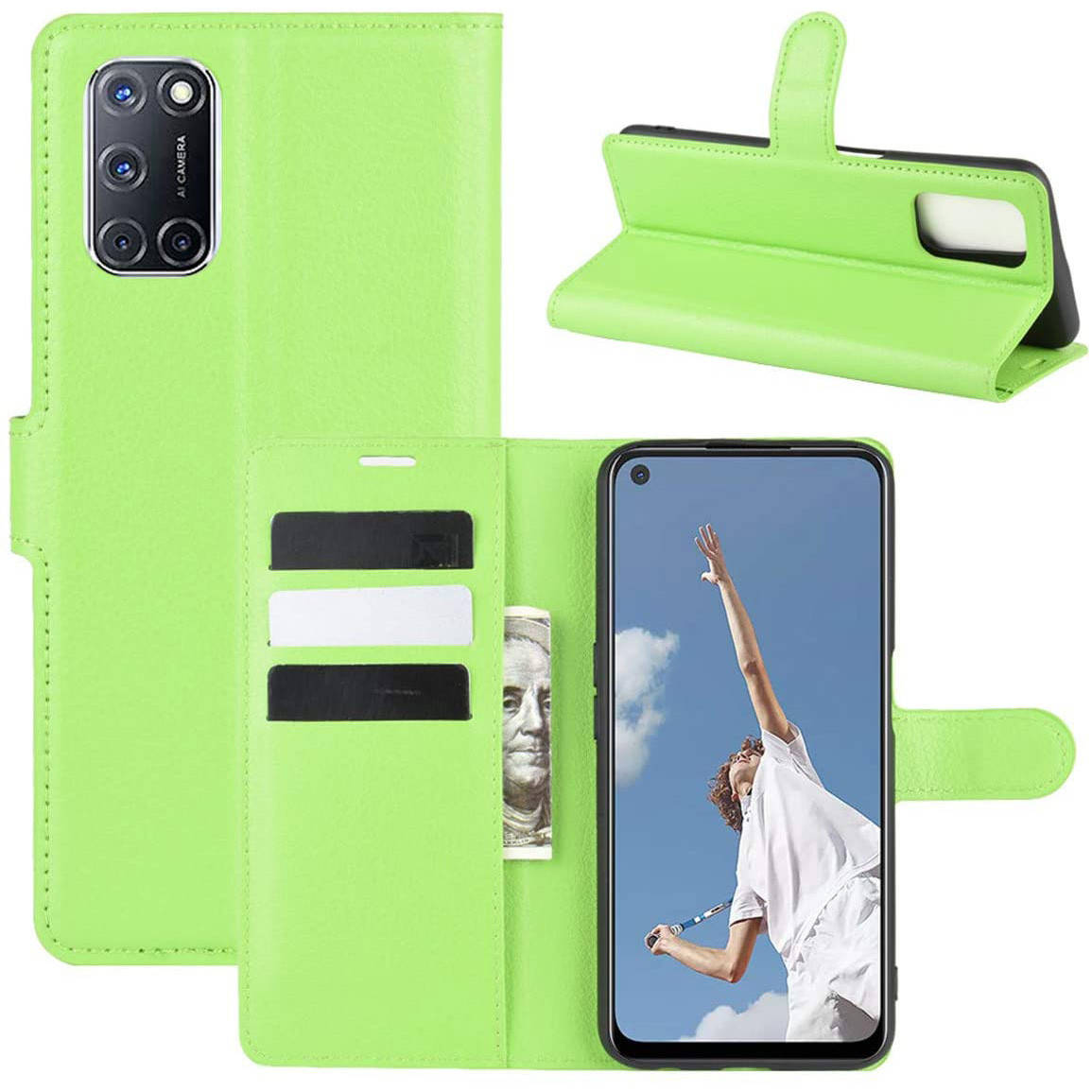 

Чехол-книжка Litchie Wallet для Oppo A92 / A72 / A52 Green, Салатовый