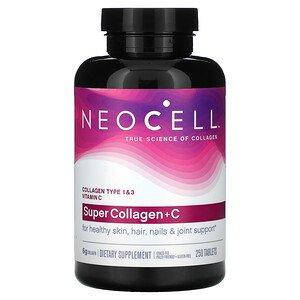 

Супер Коллаген, Тип 1 и 3, Collagen + C, Neocell, 6000 мг, 250 таблеток (NEL-12896)